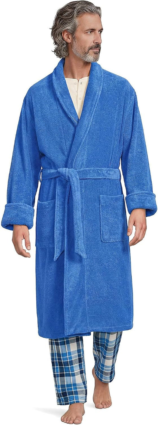 Lands' End Men's Calf Length Terry Robe