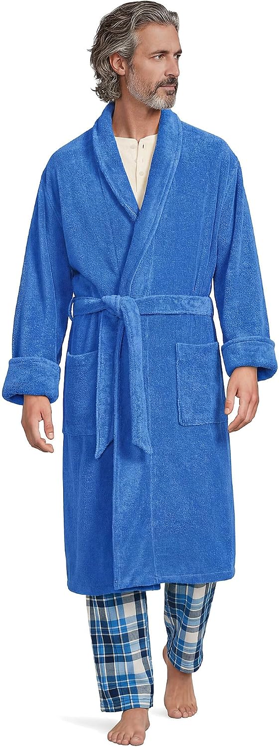 Lands' End Men's Calf Length Terry Robe