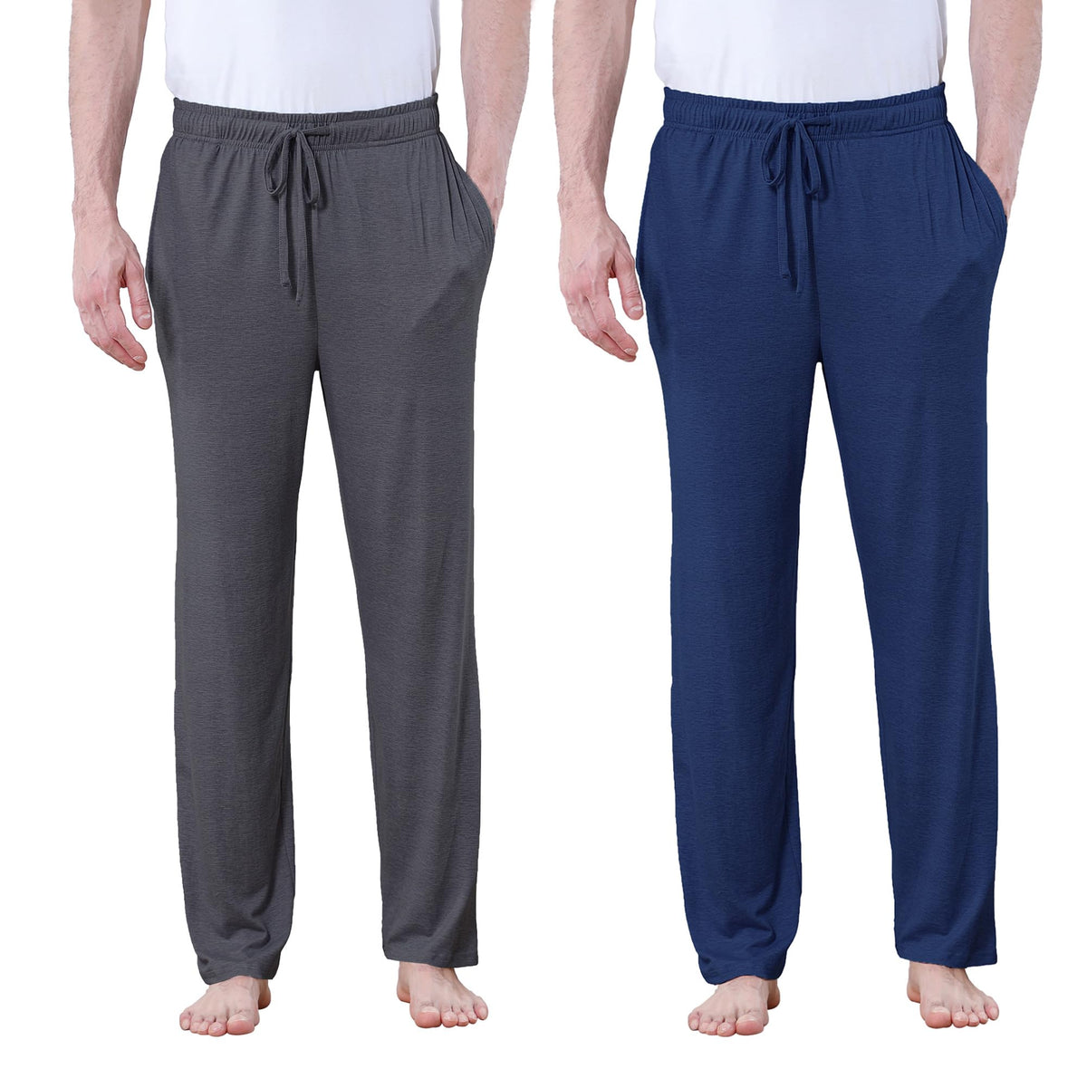 DITOK Men's Lightweight Pajama Pants Soft Lounge Sleep Joggers Adjustable Drawstring & Pockets All-Season Sleepwear