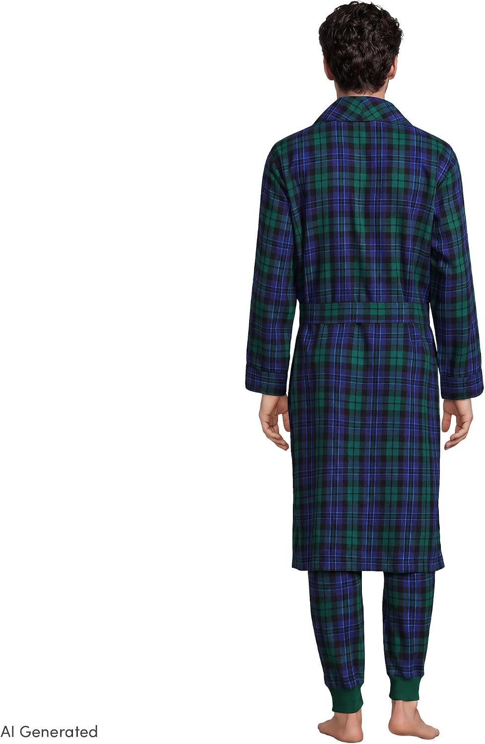Lands' End Men's Flannel Sleepwear Robe