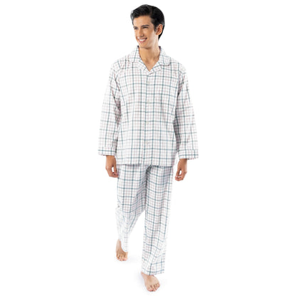Fruit of the Loom Men's Long Sleeve Broadcloth Pajama Set