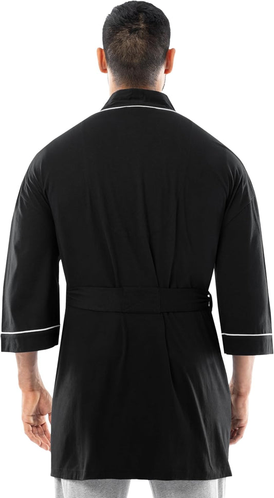 Fruit of the Loom Men's Jersey Knit Kimono Robe