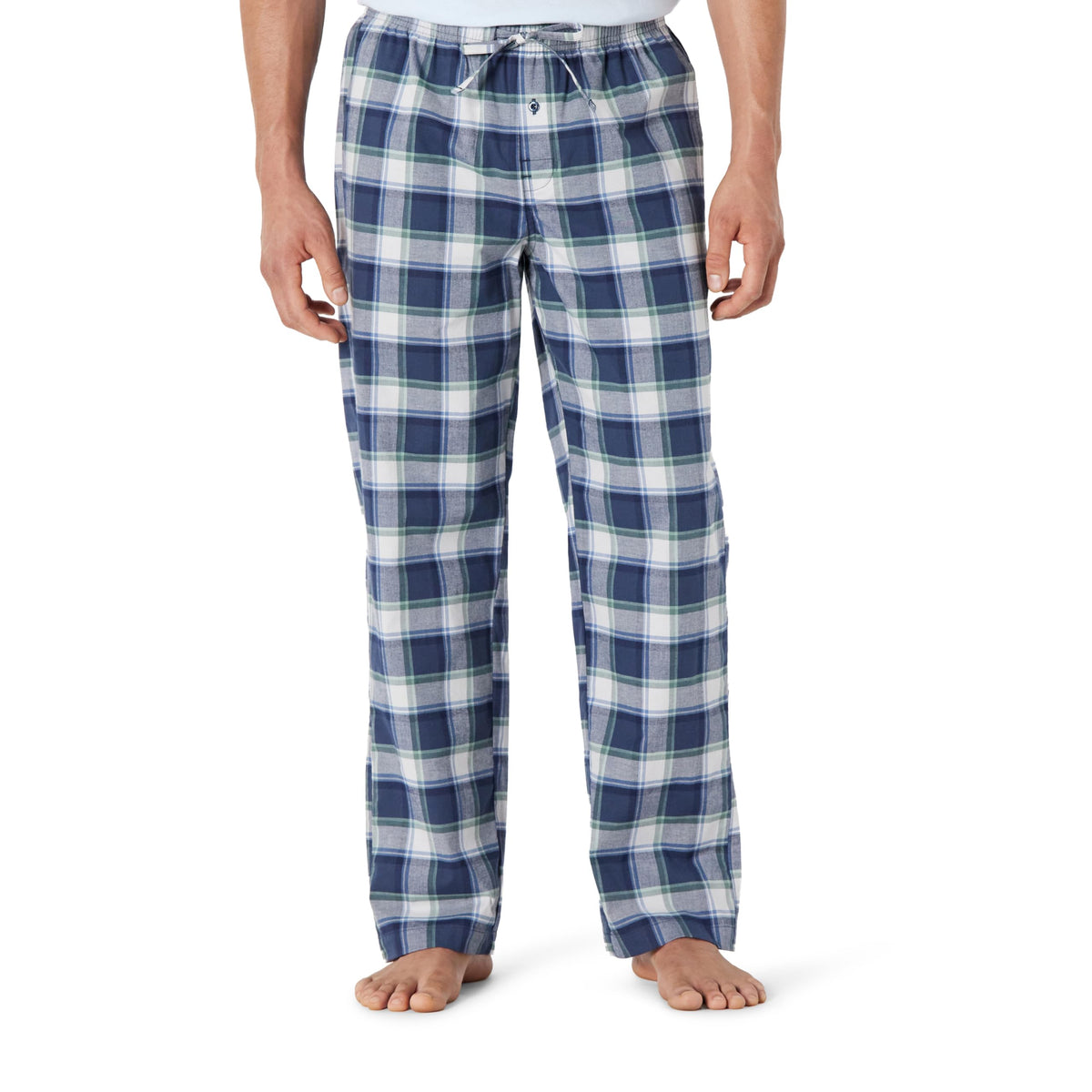 Amazon Essentials Men's Cotton Poplin Straight-Fit Pajama Pants with Pockets, Elastic Waist, Drawstring