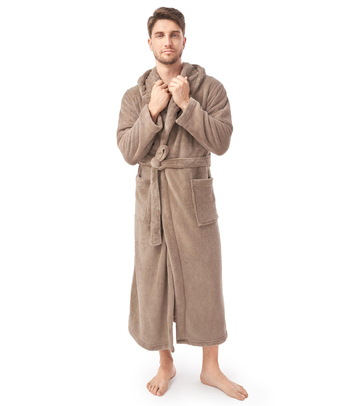 DAVID ARCHY Men's Robe Full Length Long Bathrobe
