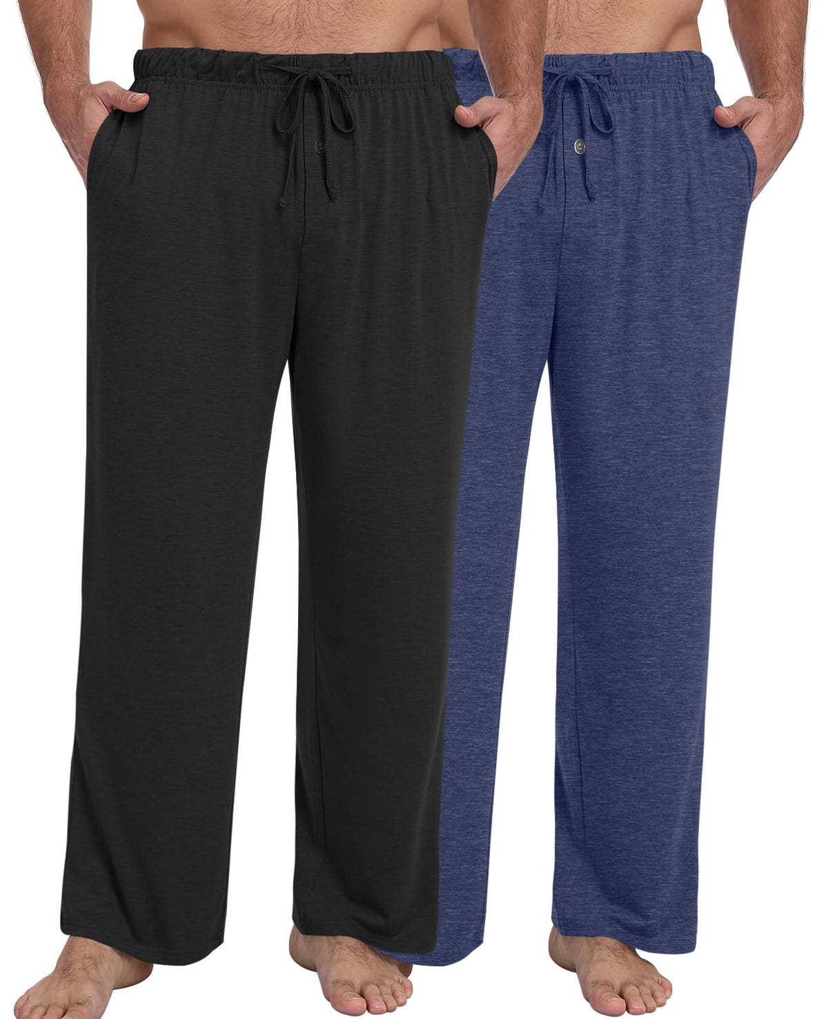 Men's Pajama Pants Soft Lounge Casual Pj Bottoms with Pockets