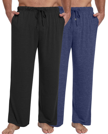 Men's Pajama Pants Soft Lounge Casual Pj Bottoms with Pockets
