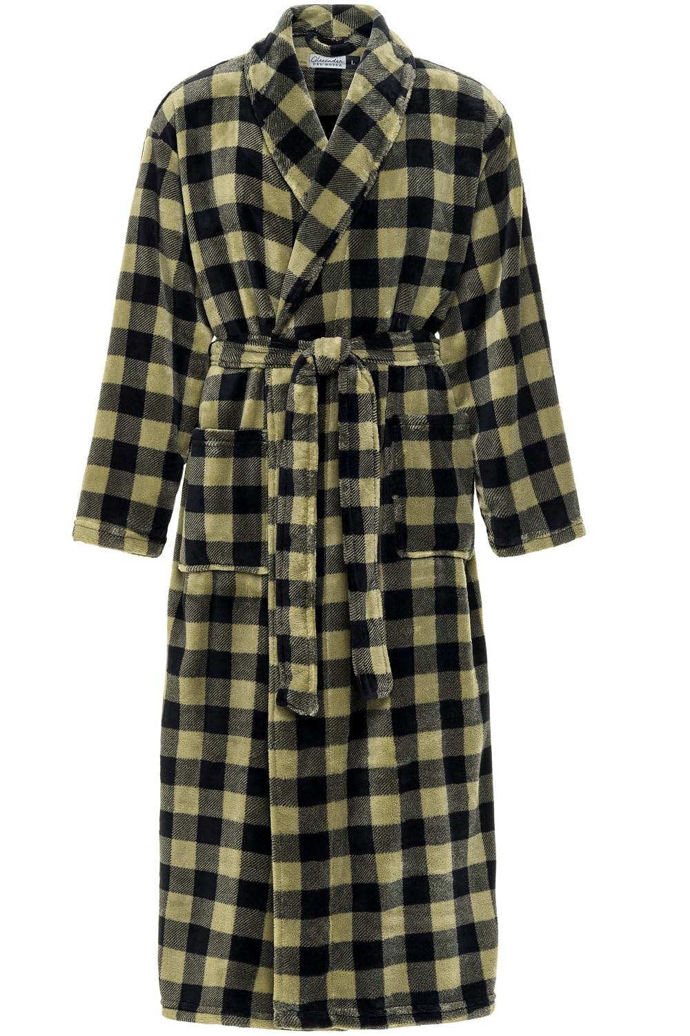 Men's Plush Fleece Robe, Warm Full Length Bathrobe, Big & Tall