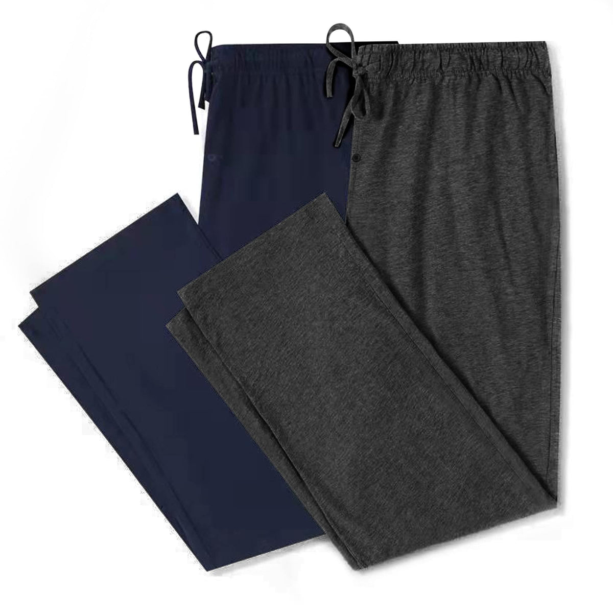 U2SKIIN 2 Pack Men Cotton Pajama Pants Soft Lightweight Pj Bottoms