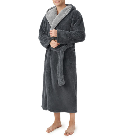DAVID ARCHY Men's Robe Full Length Long Bathrobe