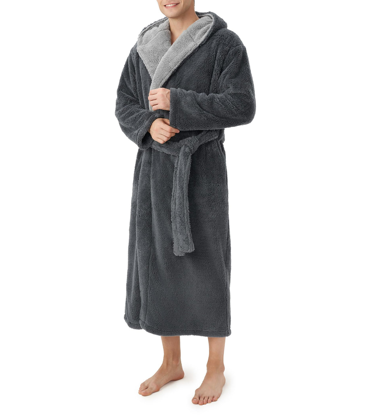 DAVID ARCHY Men's Robe Full Length Long Bathrobe