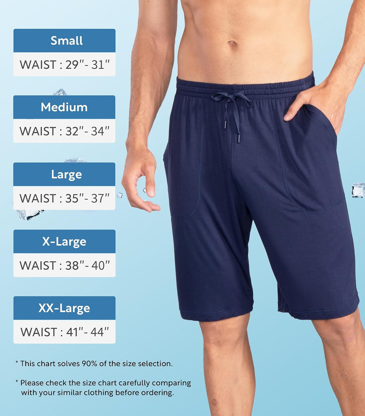 DAVID ARCHY Cloud-Soft Mens Pajama Shorts, 2 Pack Sleep Shorts