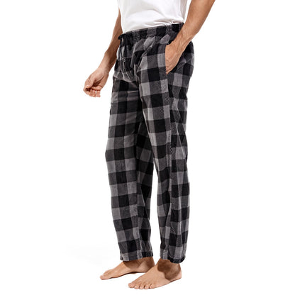 DG Hill 1Pack or 3Pack Mens PJ Pajama Pants Bottoms Fleece Lounge Pants Sleepwear Plaid PJs with Pockets Microfleece