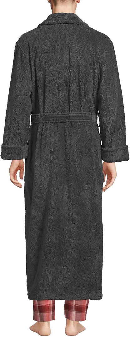 Lands' End Men's Full Length Turkish Cotton Terry Bathrobe