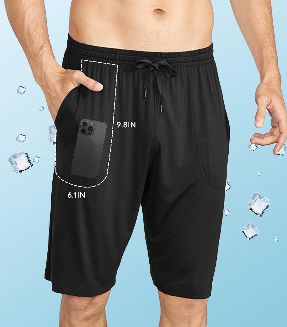 DAVID ARCHY Cloud-Soft Mens Pajama Shorts, 2 Pack Sleep Shorts