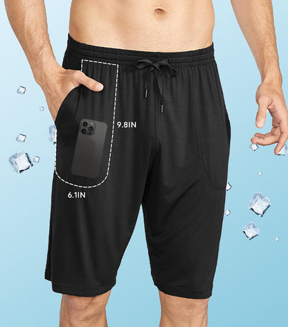 DAVID ARCHY Cloud-Soft Mens Pajama Shorts, 2 Pack Sleep Shorts