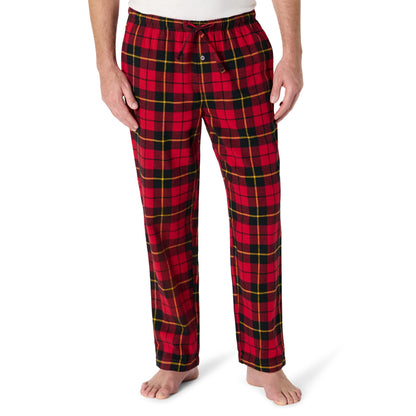 Amazon Essentials Men's 100% Cotton Flannel Sleep Pant, Relaxed Fit Lounge Pants with Elastic Waist and Drawstring