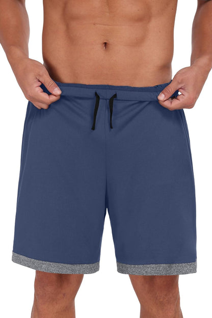Mens Pajamas Set Shirt and Shorts Lightweight Summer Sleepwear