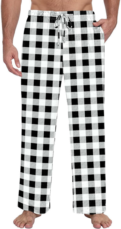 Men's Pajama Pants Soft Lounge Casual Pj Bottoms with Pockets