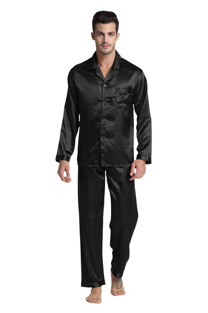 TONY & CANDICE Men's Classic Satin Pajama Set Sleepwear