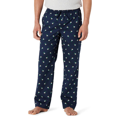 Amazon Essentials Men's Cotton Poplin Straight-Fit Pajama Pants with Pockets, Elastic Waist, Drawstring