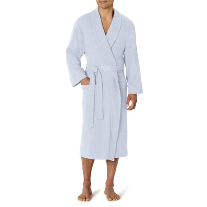 Amazon Essentials Men's Lightweight Cotton Waffle Bath Robe, Mid-Length Loungewear (Available in Big & Tall)
