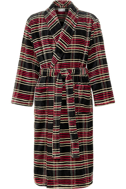 Men's Long Sleeve Lightweight Fleece Robe with Pockets, Bathrobe