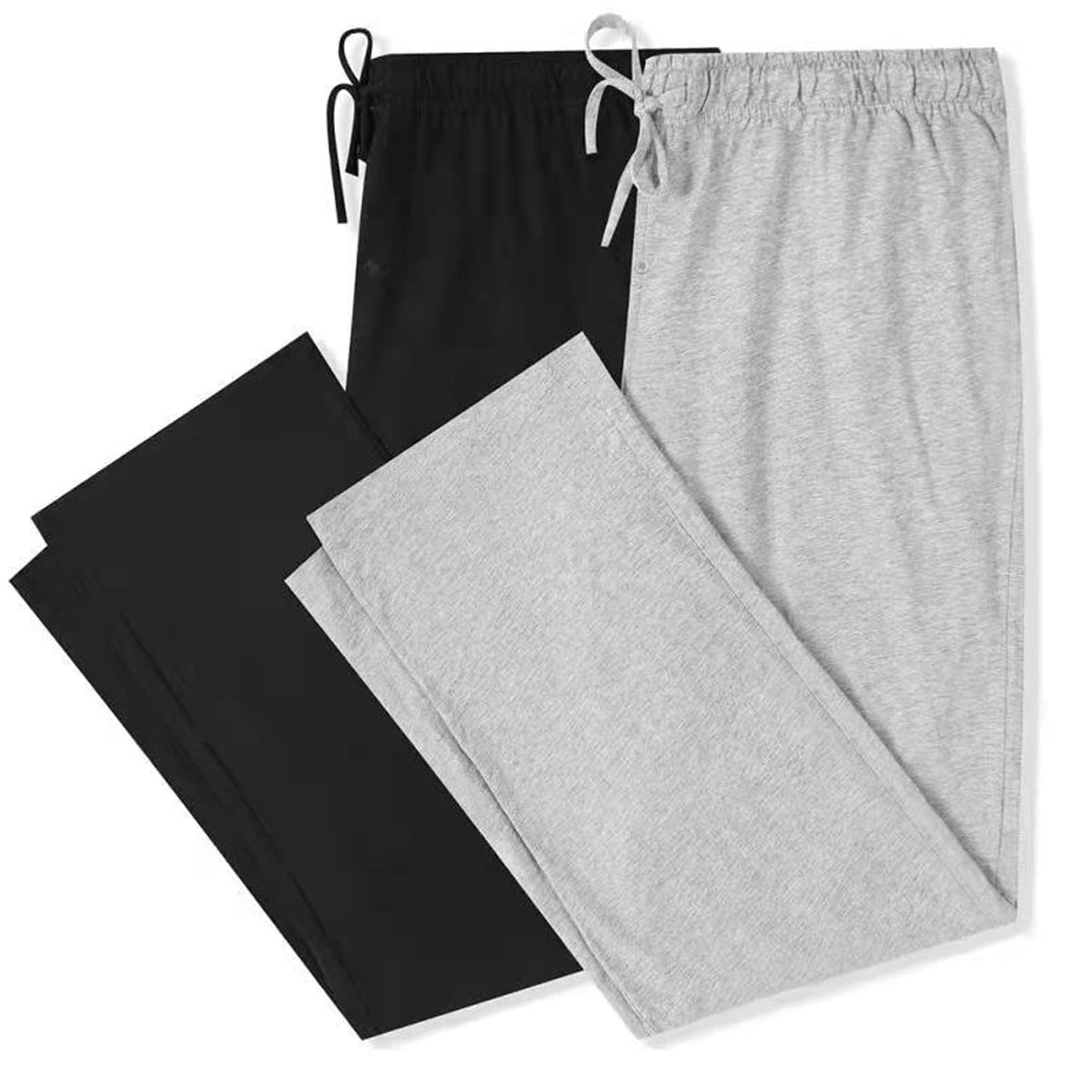 U2SKIIN 2 Pack Men Cotton Pajama Pants Soft Lightweight Pj Bottoms