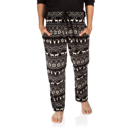 DG Hill 1Pack or 3Pack Mens PJ Pajama Pants Bottoms Fleece Lounge Pants Sleepwear Plaid PJs with Pockets Microfleece