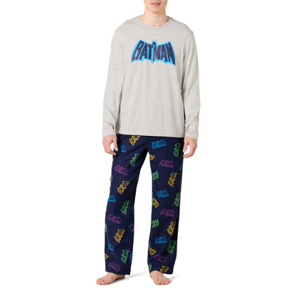 Amazon Essentials Men's 100% Cotton Flannel Pant and Long-Sleeve T-Shirt Pajama Set