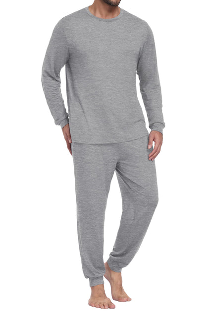PrinStory Pajamas Set for Men & Women Long Sleeve Soft Sleepwear S-2XL