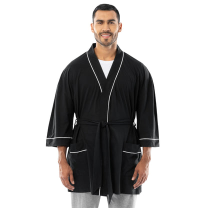 Fruit of the Loom Men's Jersey Knit Kimono Robe