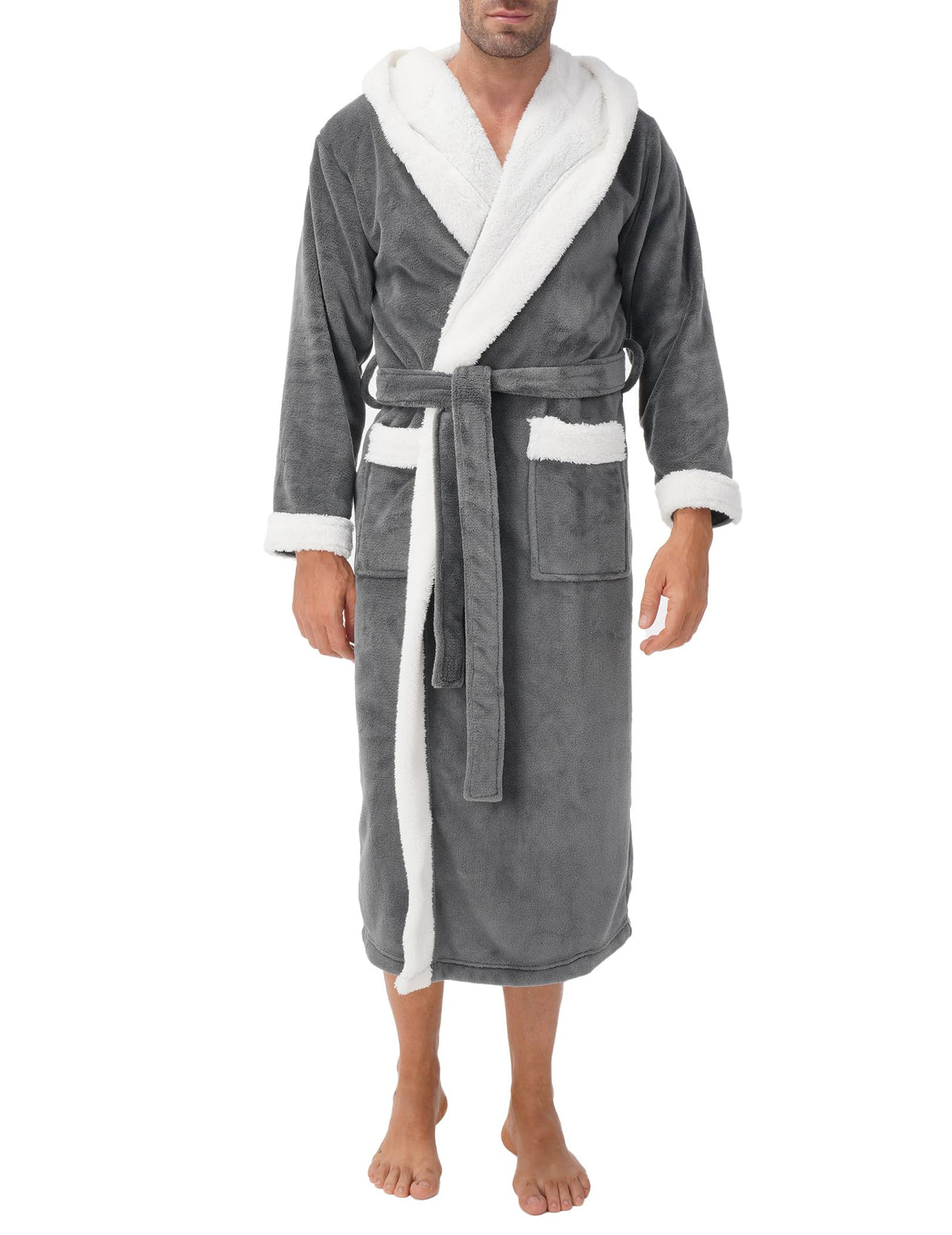 DAVID ARCHY Men's Robe Full Length Long Bathrobe