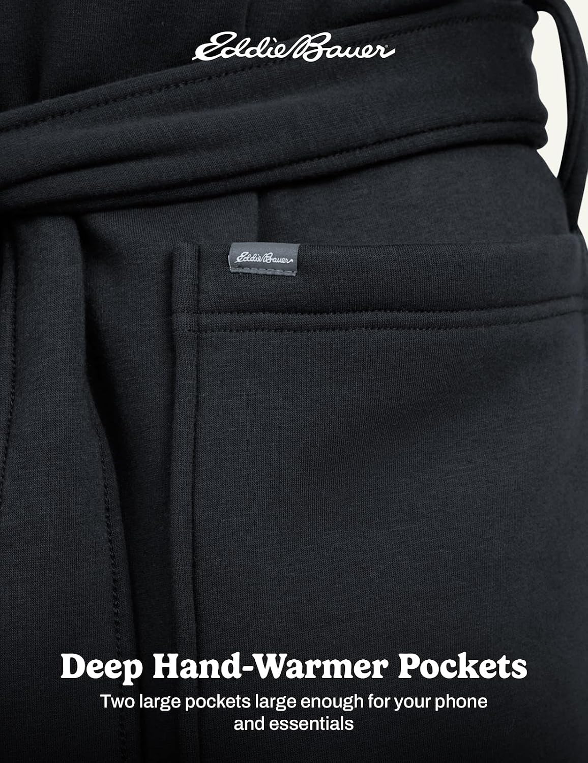 Eddie Bauer Mens Robe - Luxury Fleece Bathrobe with Hood and Pockets | Soft Warm Plush Winter Bath Robe for Men