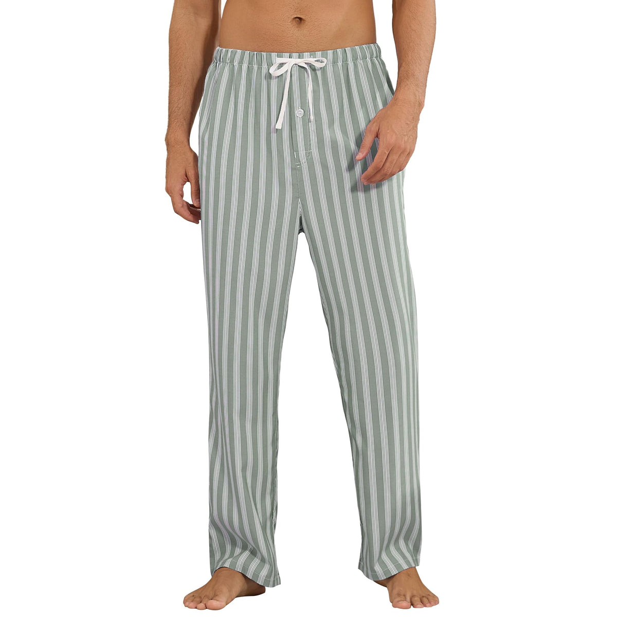 Vulcanodon Men Striped Pajama Pant Cozy Lightweight Lounge Pj Bottom