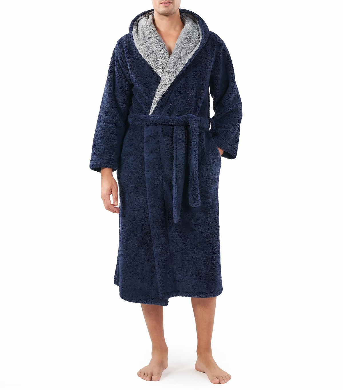 DAVID ARCHY Men's Robe Full Length Long Bathrobe