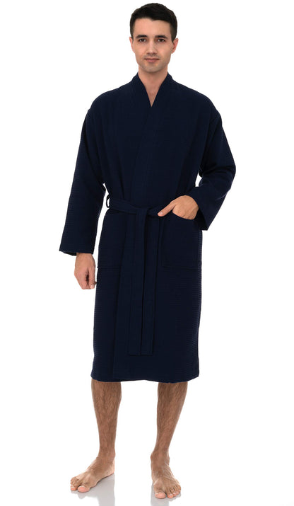 TowelSelections Mens Robe Waffle Spa Bathrobe Soft Shower Bath Robe for Men
