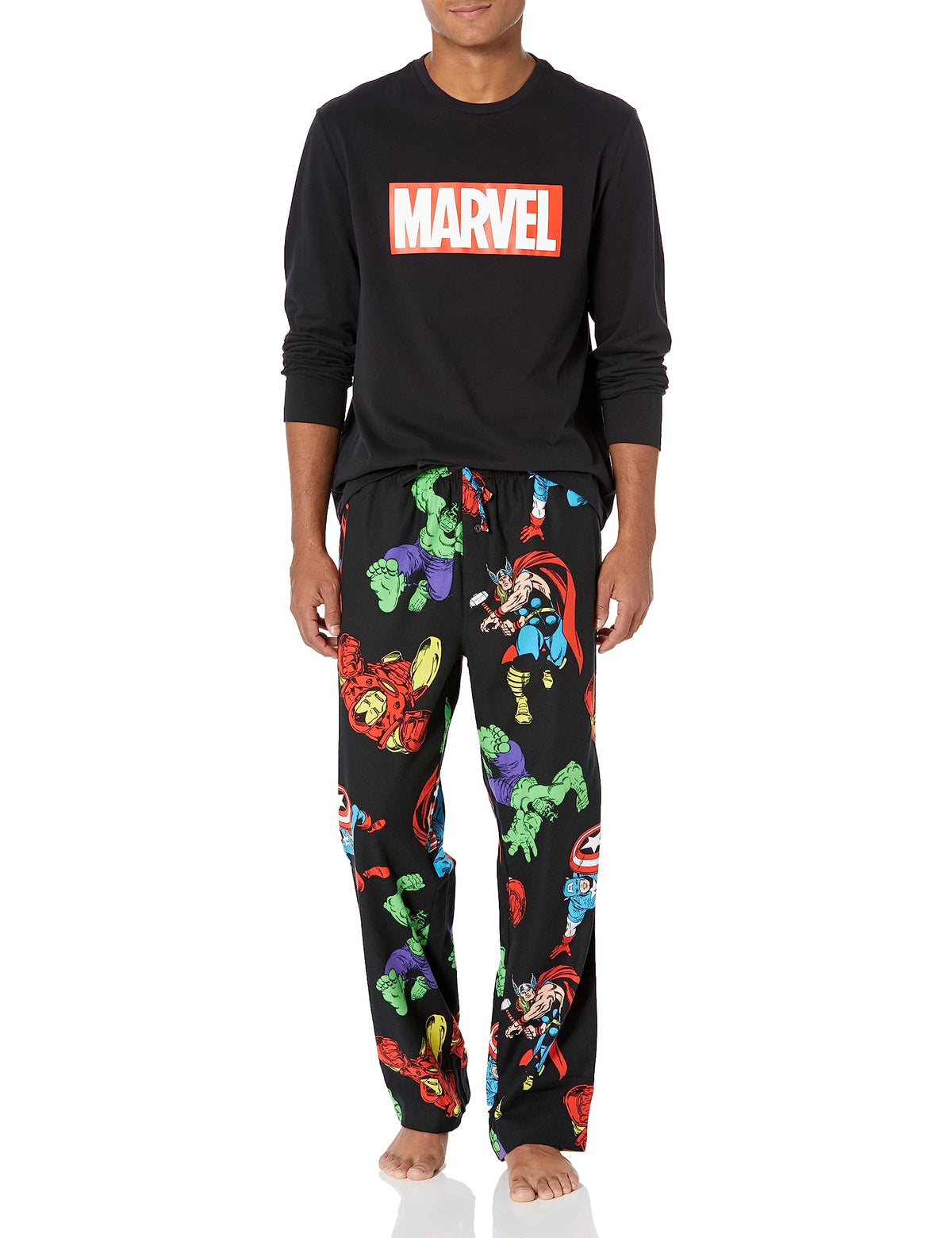 Amazon Essentials Disney | Marvel | Star Wars Men's Soft & Comfortable Flannel Pajama Sleep Sets