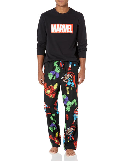 Amazon Essentials Disney | Marvel | Star Wars Men's Soft & Comfortable Flannel Pajama Sleep Sets