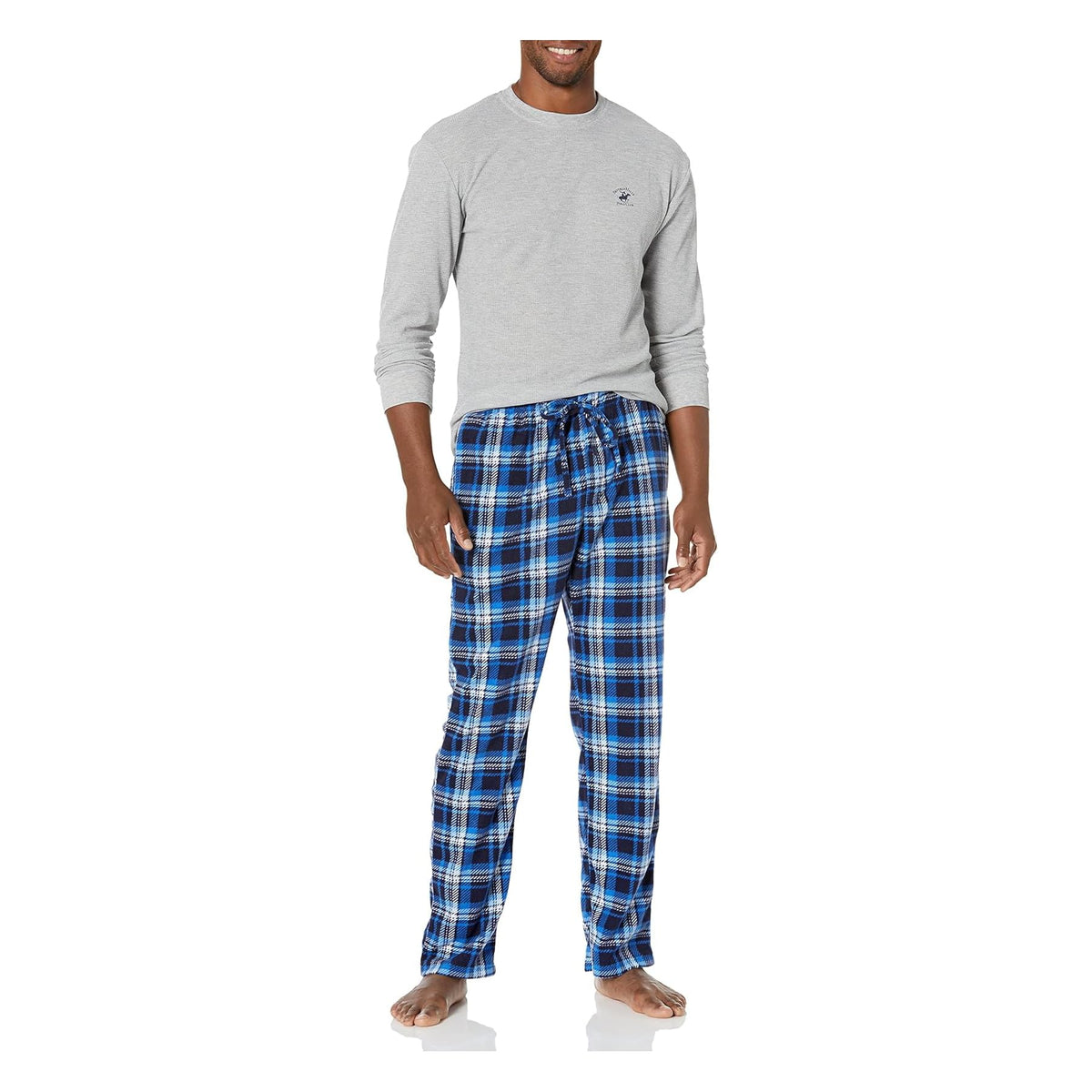Beverly Hills Polo Club Men's Beverly Hills Polo Polar Fleece Set W/Ls Thermal Top