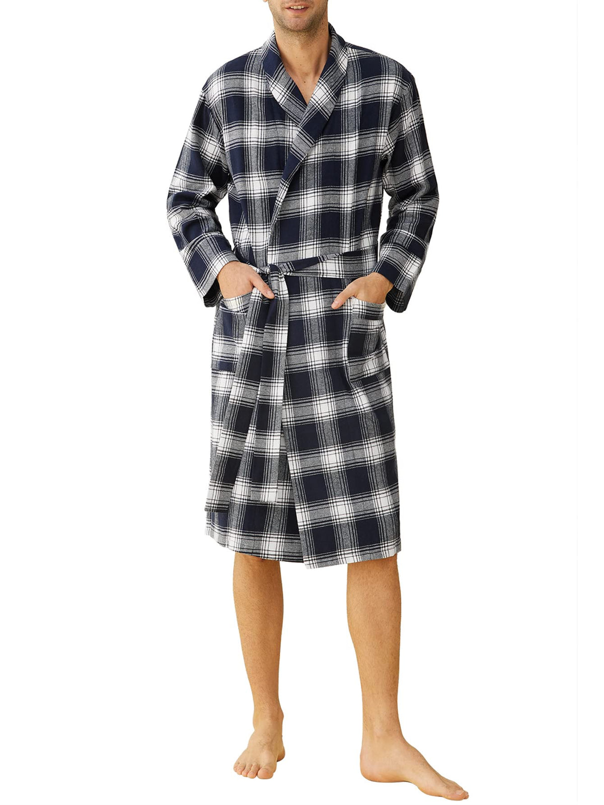 Latuza Men's Cotton Flannel Robe