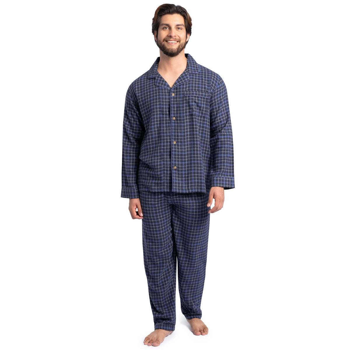 Fruit of the Loom Men's Flannel Pajama Sleep Set