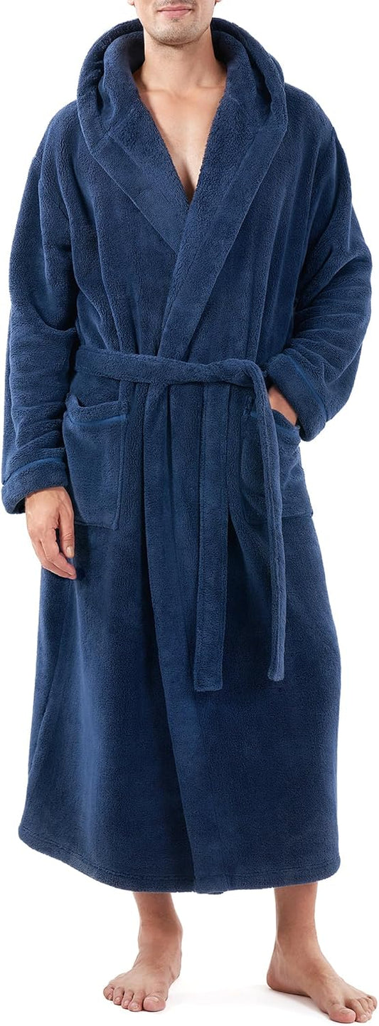 DAVID ARCHY Men's Robe Full Length Long Bathrobe