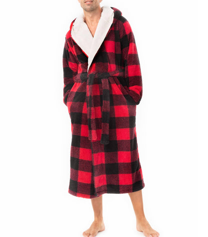 DAVID ARCHY Men's Robe Full Length Long Bathrobe