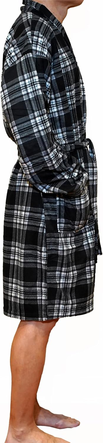 Beverly Hills Polo Club Men's Beverly Hills Polo Micro Fleece Loungewear Robes