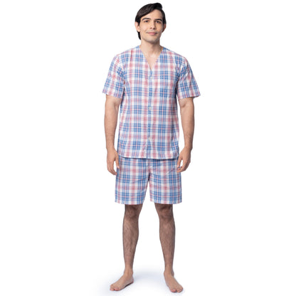 Fruit of the Loom Men's Broadcloth Short Sleeve Pajama Set