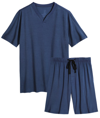 BAMBOO COOL Mens Pajama Set Lightweight Sleepwear Pjs