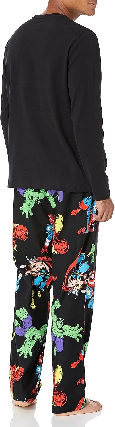 Amazon Essentials Disney | Marvel | Star Wars Men's Soft & Comfortable Flannel Pajama Sleep Sets