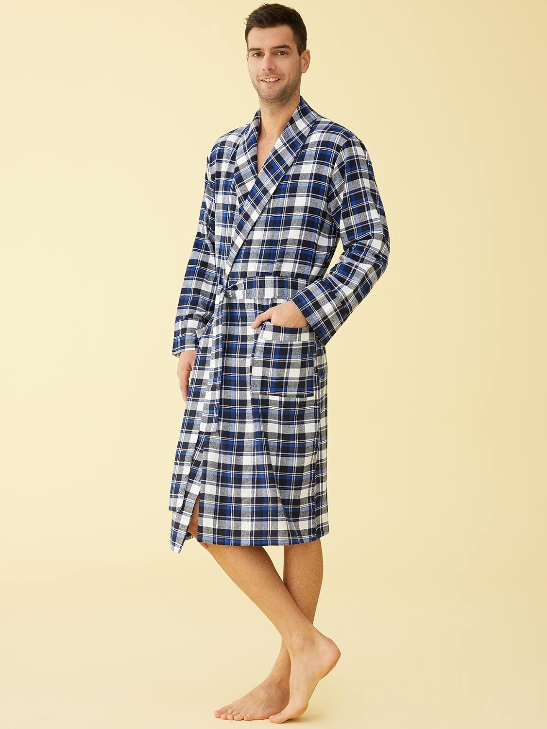 Latuza Men's Cotton Flannel Robe