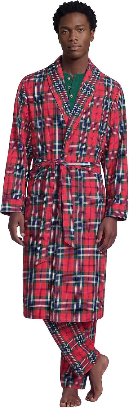 Lands' End Men's Flannel Sleepwear Robe