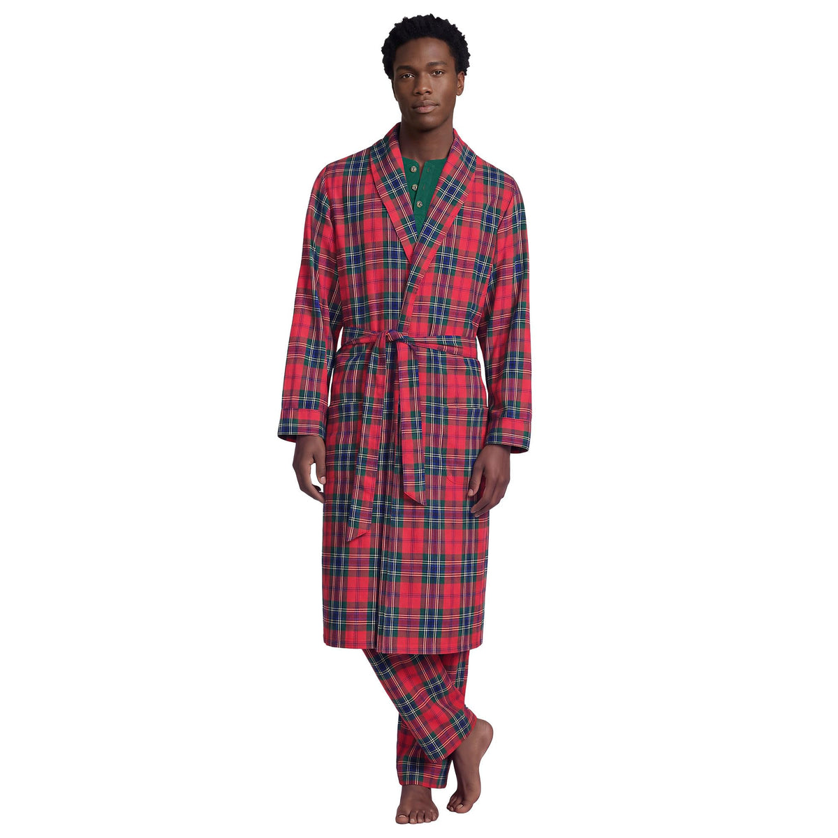 Lands' End Men's Flannel Sleepwear Robe